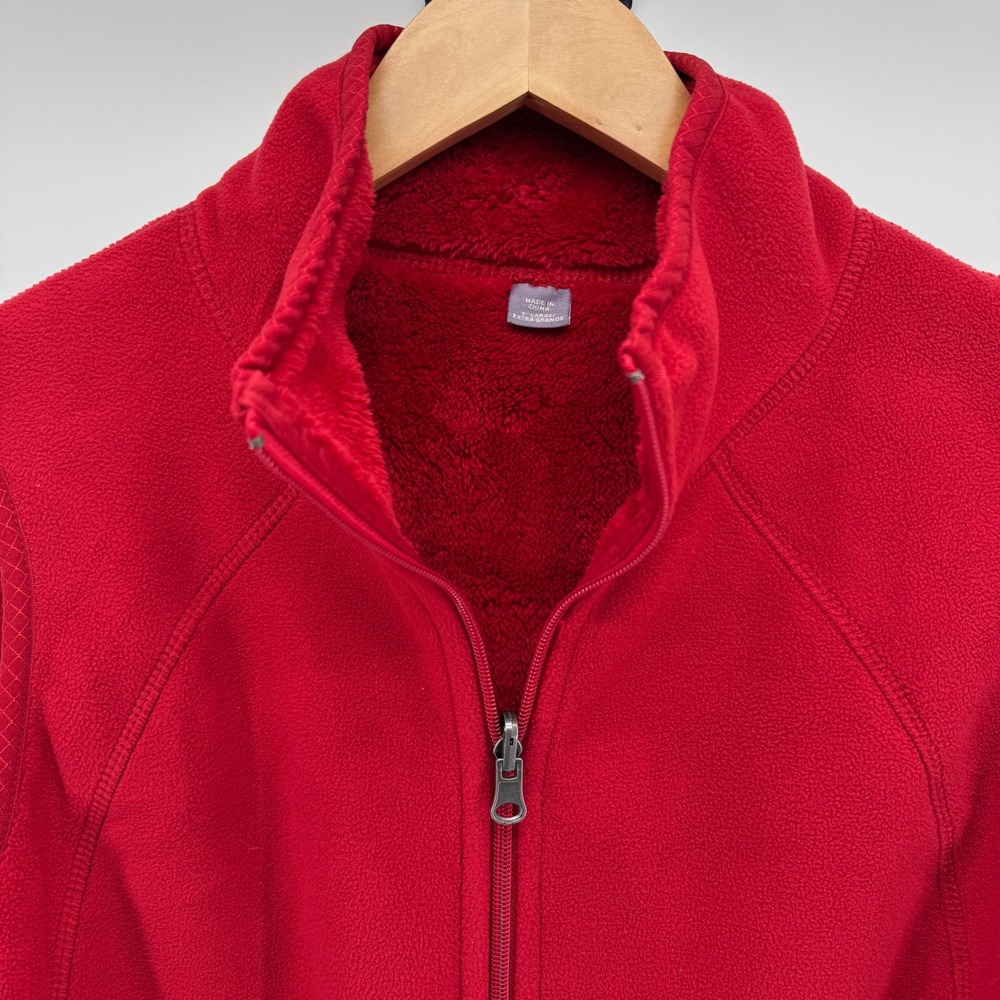 Laura Scott Womens Fleece Vest Full Zip Pockets Sleeveless Red Womens XL NEW - Picture 4 of 13